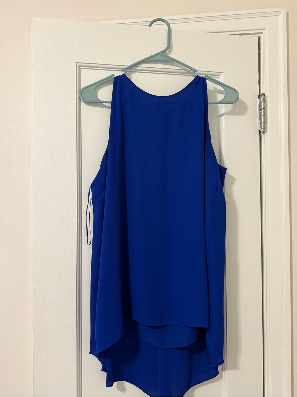Blue Sleeveless Layered Women's Top